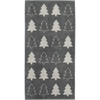 Cawö Christmas Edition Tannenbäume 958 - Farbe: schiefer - 77 - Duschtuch 80x150 cm