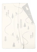 Cawö Wohndecken WINTER EDITION Skifahrer 62720 - Farbe: natur/stein - 67 - 150x200 cm
