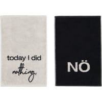Cawö Gästetücher Postcard Towels Edition 100 - Farbe: today I did nothing - 04 - 30x50 cm