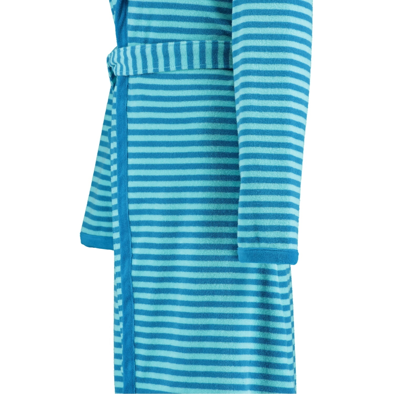 Farbe: turquoise Bademantel Damen 002 Esprit Striped L Damen Hoody | - Bademantel | Kapuze -