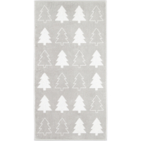 Cawö Handtücher Christmas Edition Tannenbäume 794 - Farbe: platin - 76 - Handtuch 50x100 cm