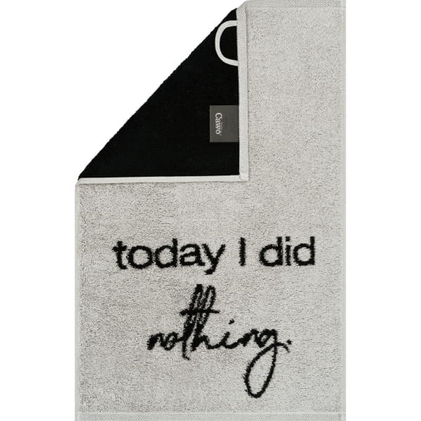 Cawö Gästetücher Postcard Towels Edition 100 - Farbe: today I did nothing - 04 - 30x50 cm