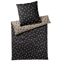 elegante Bettwäsche WE LOVE DOGS Paws 24541 - Farbe: Schwarz-Beige - 9