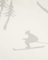 Cawö Wohndecken WINTER EDITION Skifahrer 62720 - Farbe: natur/stein - 67 - 150x200 cm