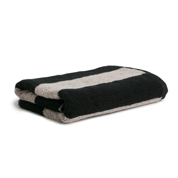 Möve Handtücher Superwuschel Blockstreifen - Farbe: black/cashmere - 082 - günstig online kaufen