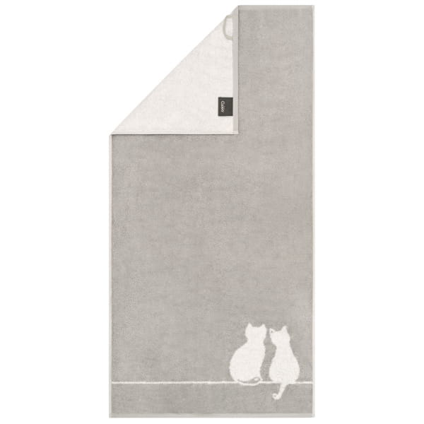 Cawö Handtücher CUTE CATS EDITION You & Me 6263 - Farbe: platin/weiß - 76 - günstig online kaufen