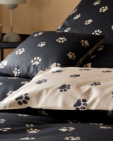 elegante Bettwäsche WE LOVE DOGS Paws 24541 - Farbe: Schwarz-Beige - 9