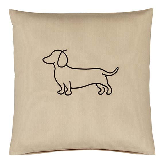 elegante Kissenbezüge WE LOVE DOGS Companion 24542 - Farbe: Schwarz-Beige - 9 - Nacken-Kissen 40x40