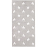 Cawö Handtücher NEW STARS Sterne groß 6260 - Farbe: platin/weiß - 76 - Duschtuch 70x140 cm