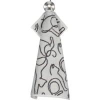 Cawö Handtücher CUTE CATS EDITION Cats 6264 - Farbe: platin/basalt - 70 - Handtuch 50x100 cm