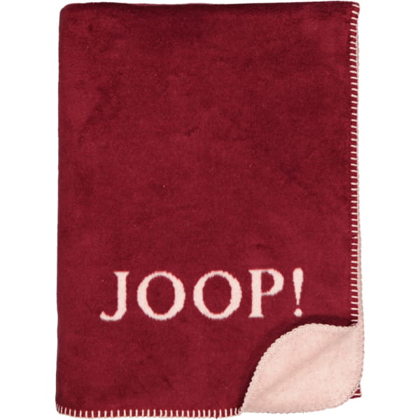 JOOP! Wohndecken Uni-Doubleface - Farbe: Rouge - 150x200 cm