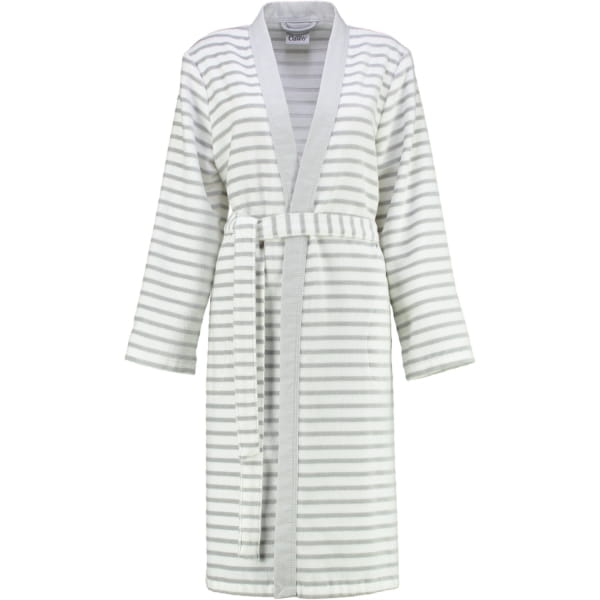Cawö - Damen Bademantel Kimono Breton 6595 - Farbe: silber - 76 - L