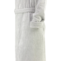 Marc o Polo Bademantel Kimono Velour Stripe - Farbe: Silver XXL