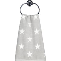 Cawö Handtücher NEW STARS Sterne groß 6260 - Farbe: platin/weiß - 76 - Duschtuch 70x140 cm