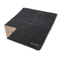 JOOP! Wohndecken Uni-Doubleface - Farbe: Anthrazit-Karamell - 150x200 cm