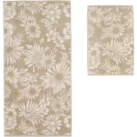 Cawö Handtücher Luxury Home Two-Tone Edition Floral 638 - Farbe: sand - 33 - Handtuch 50x100 cm