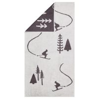 Cawö Handtücher WINTER EDITION Skifahrer 6272 - Farbe: platin/basalt - 70
