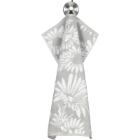 Cawö Handtücher Luxury Home Two-Tone Edition Floral 638 - Farbe: platin - 76 - Handtuch 50x100 cm