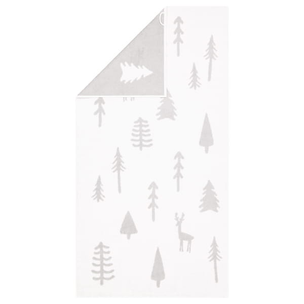 Cawö Handtücher WINTER EDITION Tannen 6273 - Farbe: weiß/platin - 67 - Duschtuch 70x140 cm