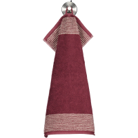 Cawö Handtücher Luxury Home Two-Tone 590 - Farbe: bordeaux - 23 - Waschhandschuh 16x22 cm
