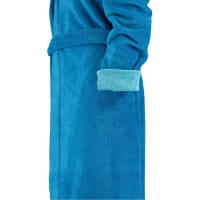 Esprit Damen Bademantel Cosy Kapuze - Farbe: turquoise - 002