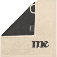 Cawö Seiftücher Heart Beats You &amp; Me 6285 - Farbe: natur/basalt - 37 - 30x30 cm