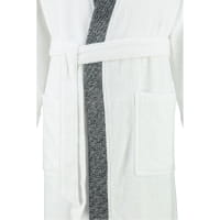 Egeria Bademantel Kimono Black&amp;White - Farbe: white - 001 (011026) S