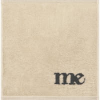 Cawö Seiftücher Heart Beats You &amp; Me 6285 - Farbe: natur/basalt - 37 - 30x30 cm