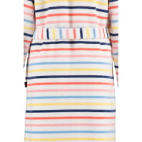 Cawö Damen Bademantel Kapuze 3344 - Farbe: weiß-multicolor - 62 - S