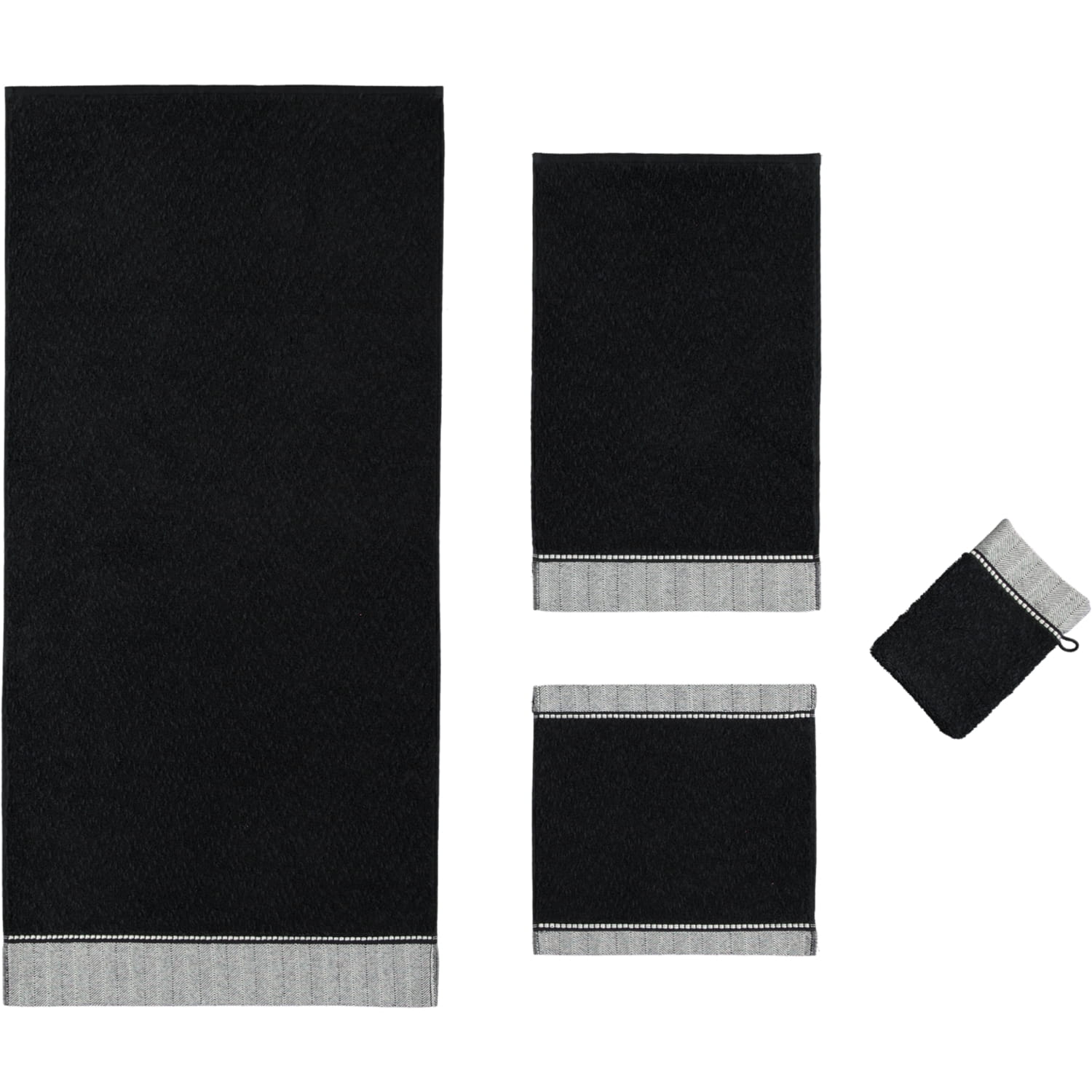 Möve Brooklyn Uni - Farbe: black - 199 (1-0669/8970) | Möve Handtücher |  Möve | Marken