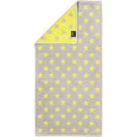Cawö Handtücher NEW STARS Sterne klein 6261 - Farbe: platin/lime - 75 - Duschtuch 70x140 cm