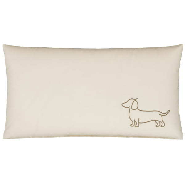 elegante Kissenbezüge WE LOVE DOGS Companion 24542 - Farbe: Natur-Beige - 7 - Kissen 40x80 cm