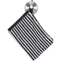 Cawö Zoom Streifen 121 - Farbe: schwarz - 97 - Gästetuch 30x50 cm