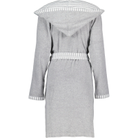 Vossen Bademäntel Damen Kurzmantel mit Kapuze Juno - Farbe: grau melange - 7380 - S