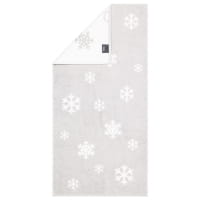 Cawö Handtücher WINTER EDITION Schneekristalle 6270 - Farbe: platin/weiß - 76