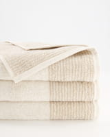 Cawö Handtücher Luxury Home Two-Tone 590 - Farbe: natur - 36 - Waschhandschuh 16x22 cm