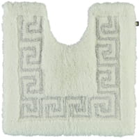 Rhomtuft - Badteppich Mäander - Farbe: weiss/weiss-silberlurex - 1322 - Toilettenvorlage mit Ausschn