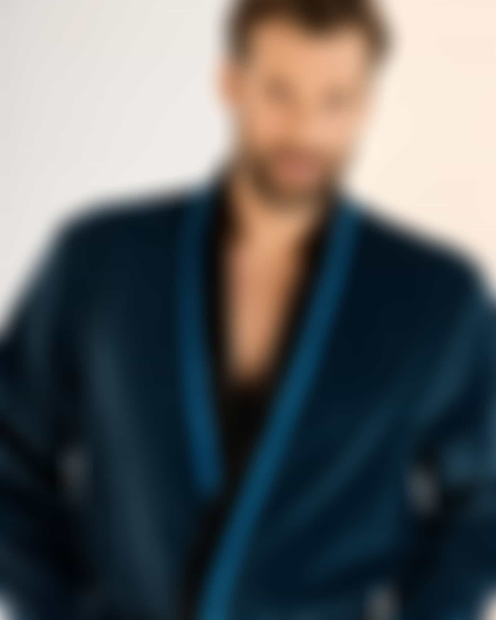 Cawö - Herren Bademantel Kimono 4839 - Farbe: blau/schwarz - 19 - S Detailbild 3