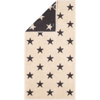 Cawö Handtücher NEW STARS Sterne groß 6260 - Farbe: beige/basalt - 37 - Duschtuch 70x140 cm