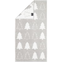 Cawö Handtücher Christmas Edition Tannenbäume 794 - Farbe: platin - 76 - Handtuch 50x100 cm