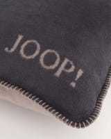 JOOP! Kissenhülle Uni-Doubleface - Größe: 50x50 cm - Farbe: Anthrazit-Taupe
