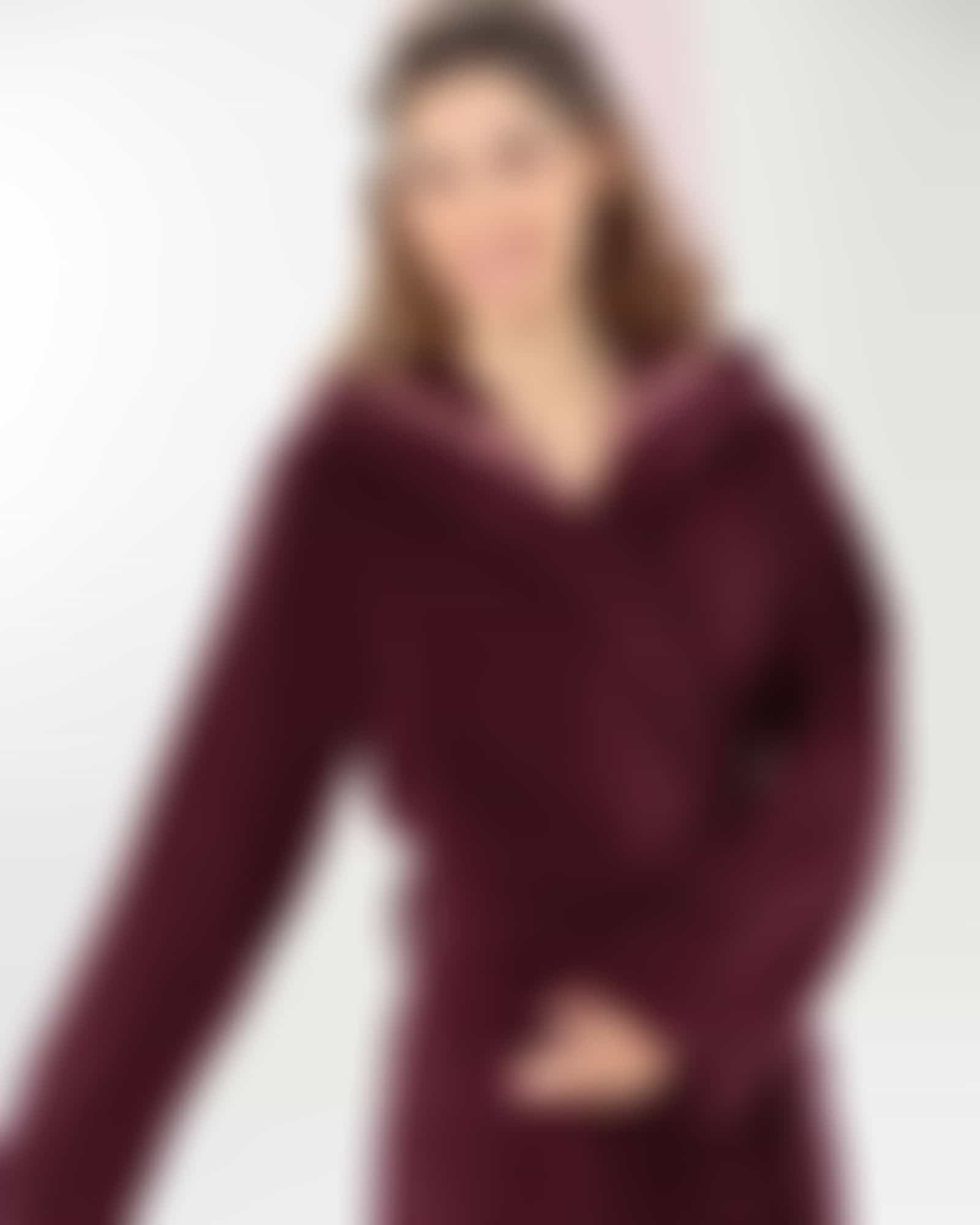 Cawö Home Bademäntel Damen Kapuze Cawö Home 825 - Farbe: burgund - 88