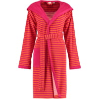 Esprit Damen Bademantel Striped Hoody Kapuze - Farbe: raspberry - 001