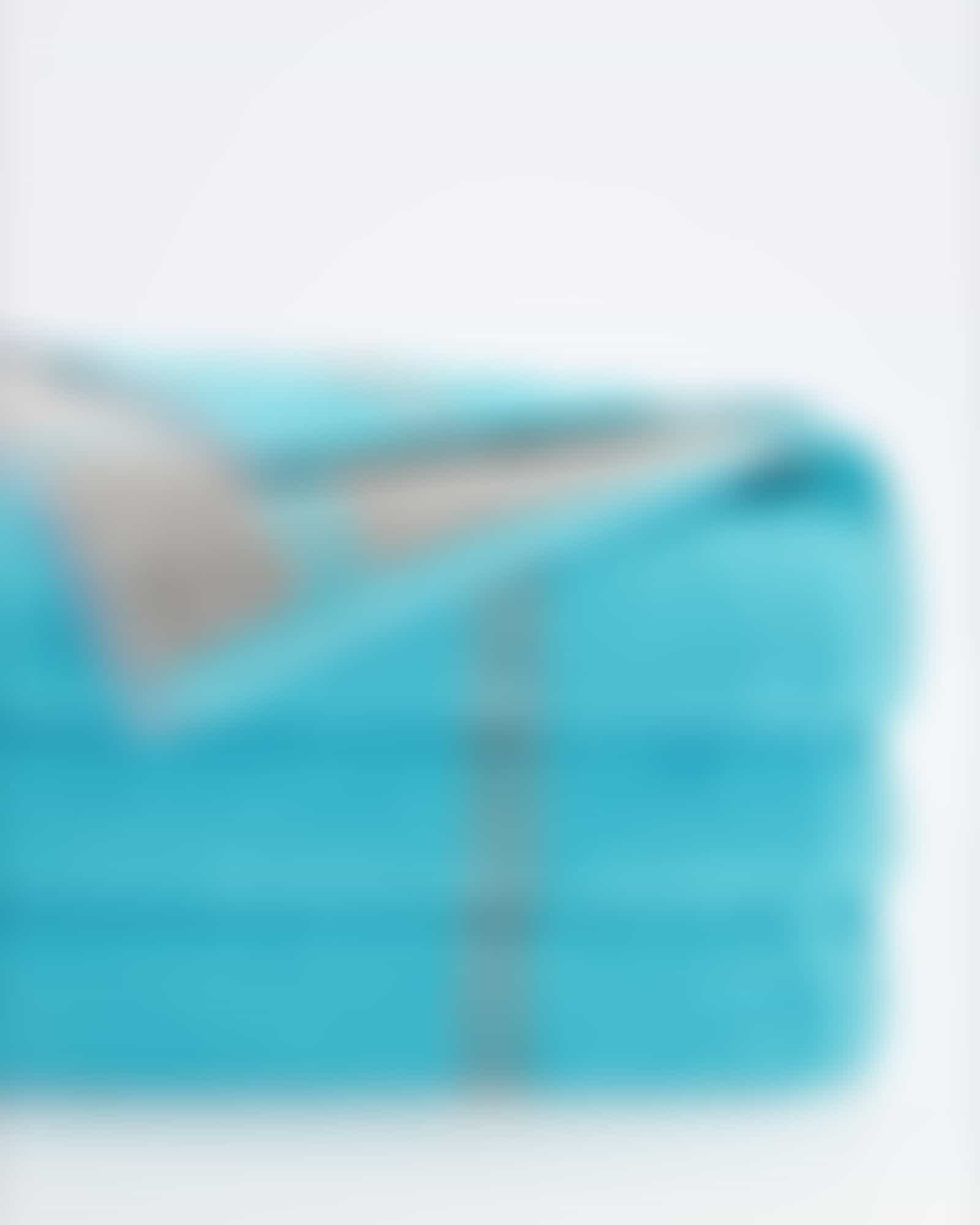 Cawö - Luxury Home Two-Tone Grafik 604 - Farbe: türkis - 47 - Handtuch 50x100 cm