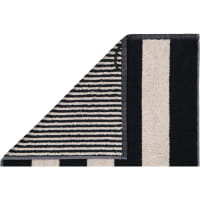 Möve Handtücher Superwuschel Blockstreifen - Farbe: black/cashmere - 082