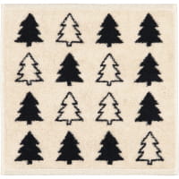 Cawö Christmas Edition Tannenbäume 794 - 3er Pack Seiftücher 30x30 cm - Farbe: natur-schwarz - 39 - 