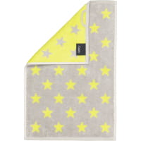 Cawö Handtücher NEW STARS Sterne klein 6261 - Farbe: platin/lime - 75 - Duschtuch 70x140 cm
