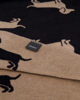 Cawö Wohndecken WE LOVE DOGS 62460 - Farbe: schwarz/beige - 93 - 150x200 cm