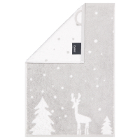 Cawö Handtücher WINTER EDITION Rudi im Schnee 6271 - Farbe: platin/weiß - 76