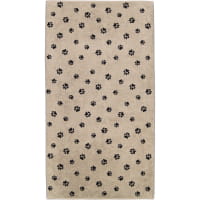 Cawö Handtücher We love Dogs Paws 6247 - Farbe: Schwarz-Beige - 93